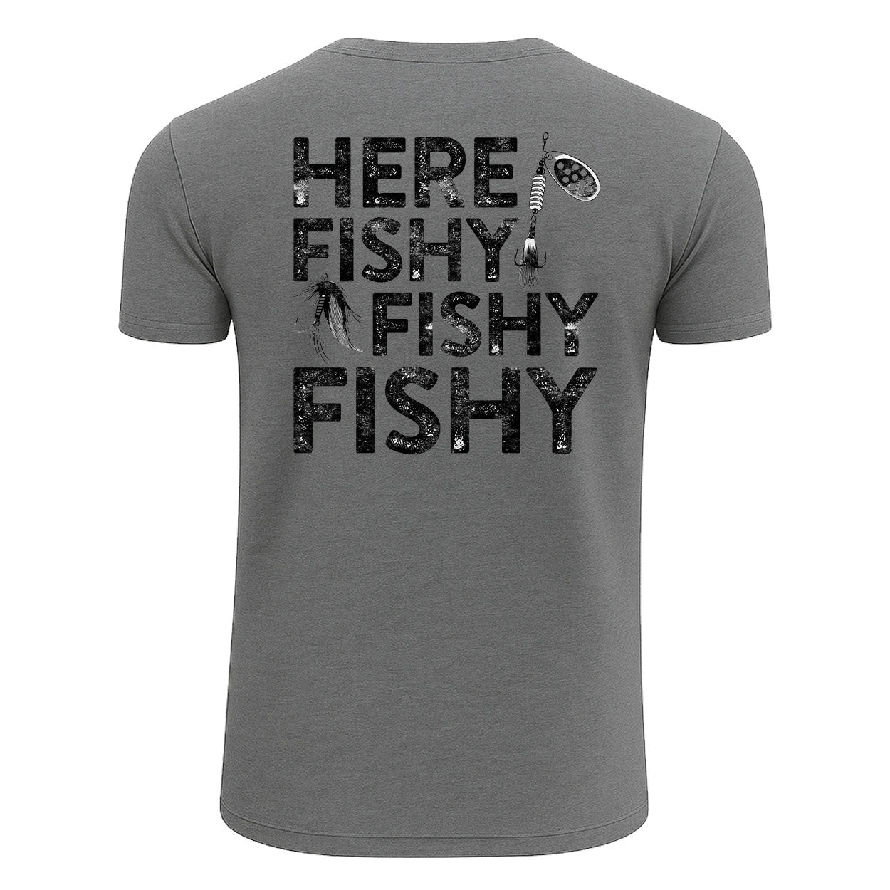 Custom Here Fishy Fishy Fishy T-Shirt, Funny Fishing Shirt for Men