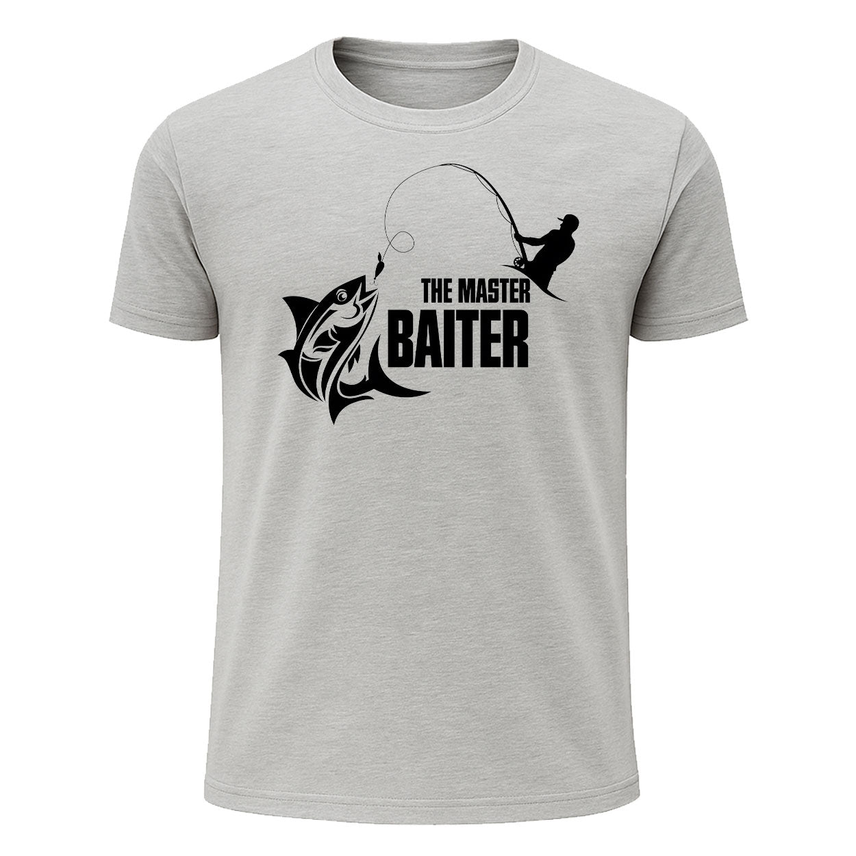 The Master Baiter T-Shirt, Funny Fishing Pun Shirt for Men