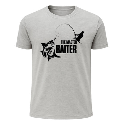 The Master Baiter T-Shirt, Funny Fishing Pun Shirt for Men