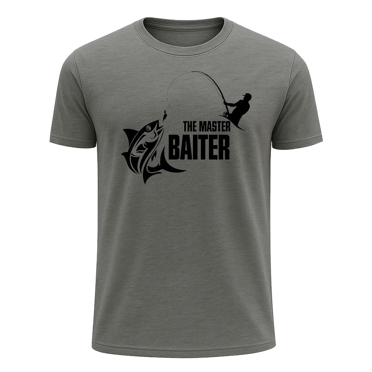 The Master Baiter T-Shirt, Funny Fishing Pun Shirt for Men