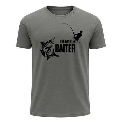 The Master Baiter T-Shirt, Funny Fishing Pun Shirt for Men