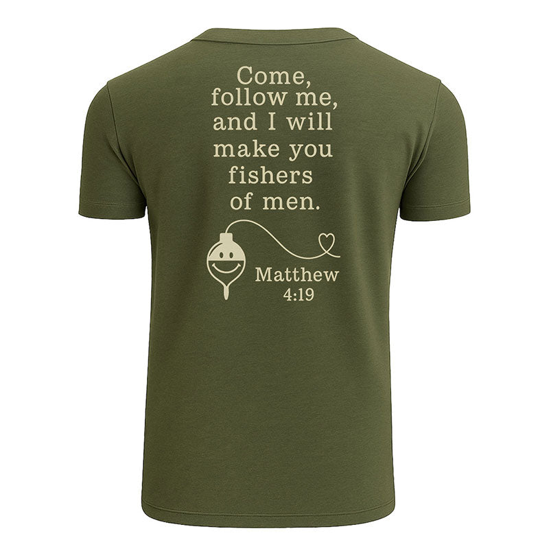 Personalized Christian Fishing T-Shirt - Matthew 4:19