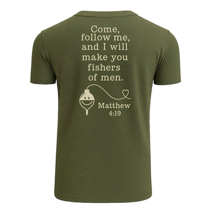 Personalized Christian Fishing T-Shirt - Matthew 4:19