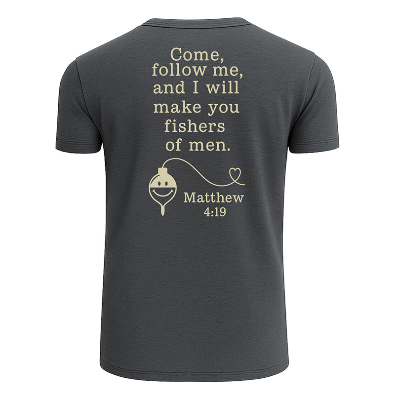 Personalized Christian Fishing T-Shirt - Matthew 4:19