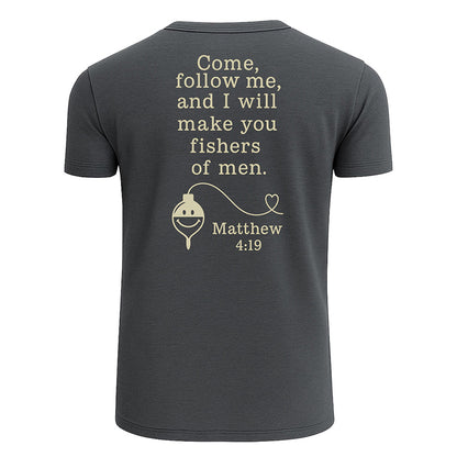 Personalized Christian Fishing T-Shirt - Matthew 4:19
