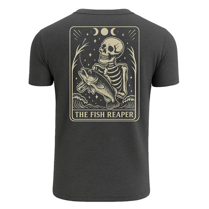 Skeleton The Fish Reaper Tarot T-shirt