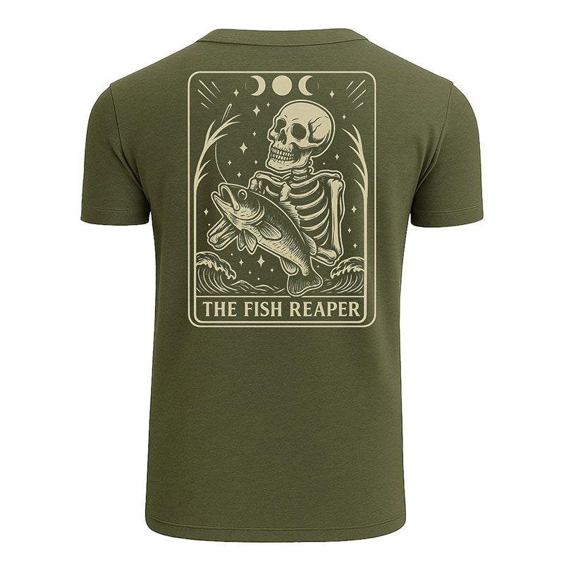 Skeleton The Fish Reaper Tarot T-shirt