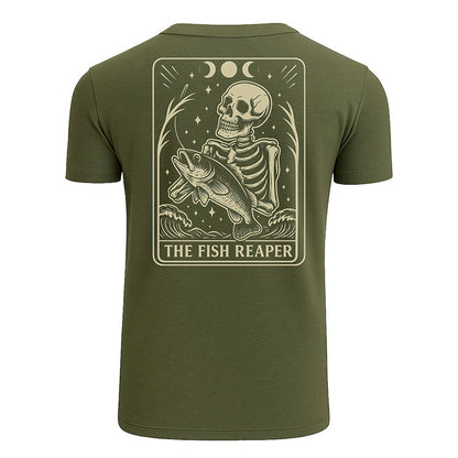 Skeleton The Fish Reaper Tarot T-shirt